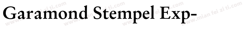Garamond Stempel Exp字体转换